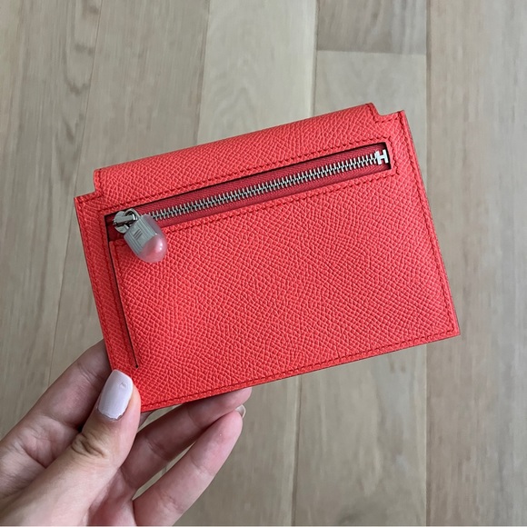 Hermes Kelly Pocket Compact Wallet Rose Texas | NIB - Picture 7 of 12